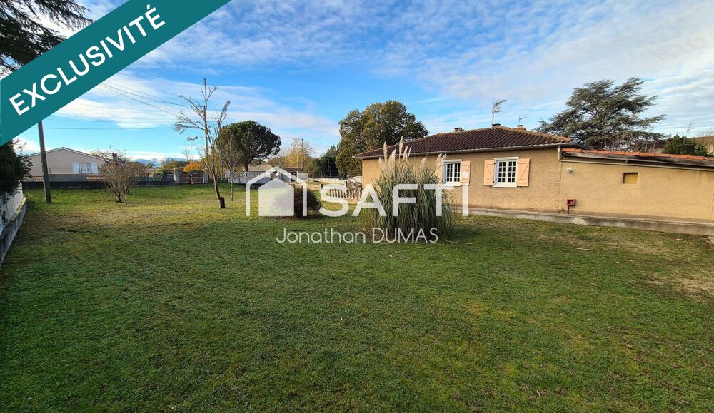 Maison de plain pied, 3 chambres, jardin, garage