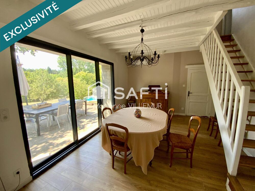 Maison en pierre rénovée et gîte, sur un terrain de 7824 m² avec piscine