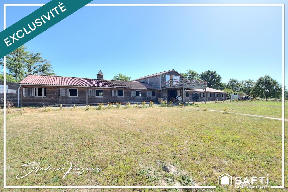 Domaine équestre: habitation en pierre et centre équestre