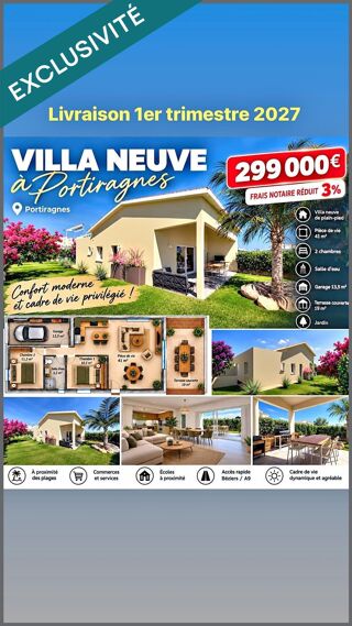 Maison 3 pièces 71 m² Portiragnes