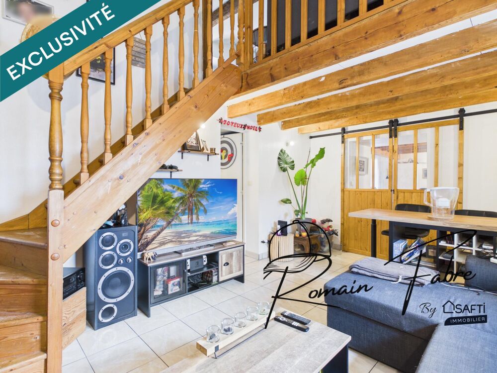 Vente Maison Maison en pierre avec poutres apparentes, 2 chambres, mezzanine avec panneaux photovoltaïques Cezac