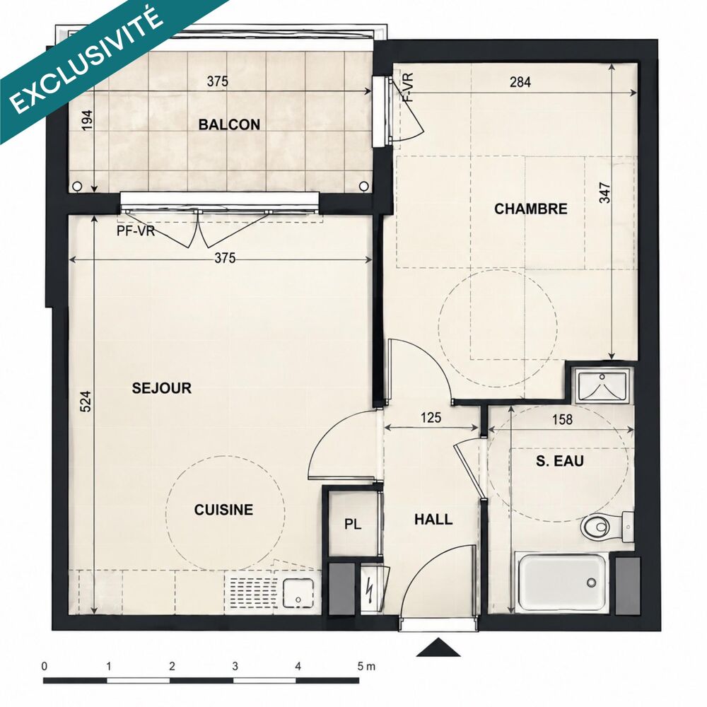 Vente Appartement Fréjus – Beau T2 lumineux avec terrasse & box Frejus
