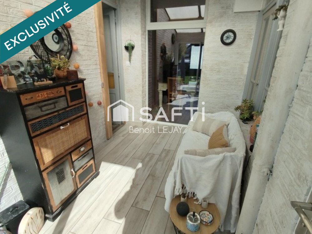 Maison de ville 3ch,jardin et garage 2v