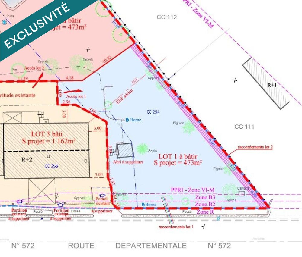Vente Terrain Terrain constructible de 473 m² proche du centre Saint-cannat