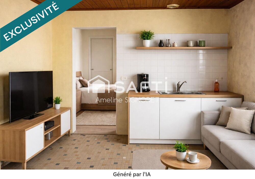 Studio à rafraîchir de 21m²