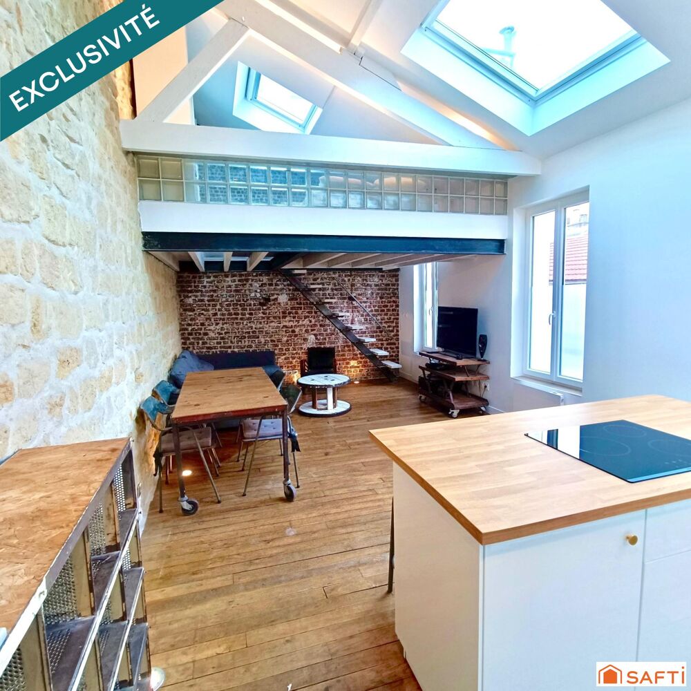 Superbe LOFT sur cour, au calme et à 1mn du métro