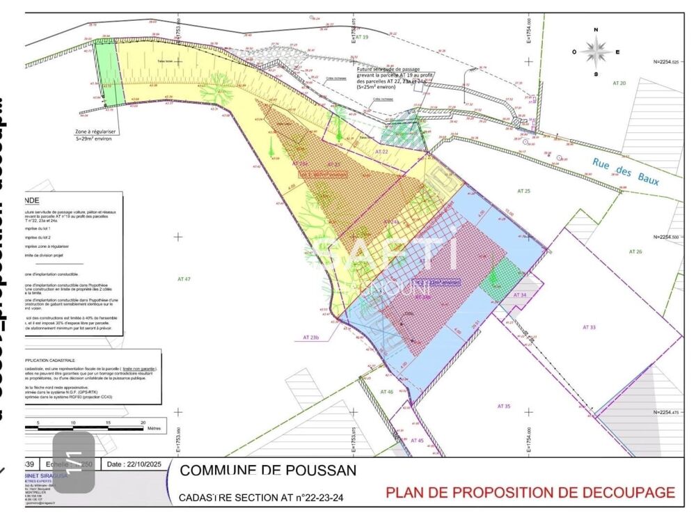 Vente Terrain TERRAIN CONSTRUCTIBLE 691 M² LIBRE CONSTRUCTEUR – UN CADRE EXCEPTIONNEL POUR VOTRE PROJET Poussan
