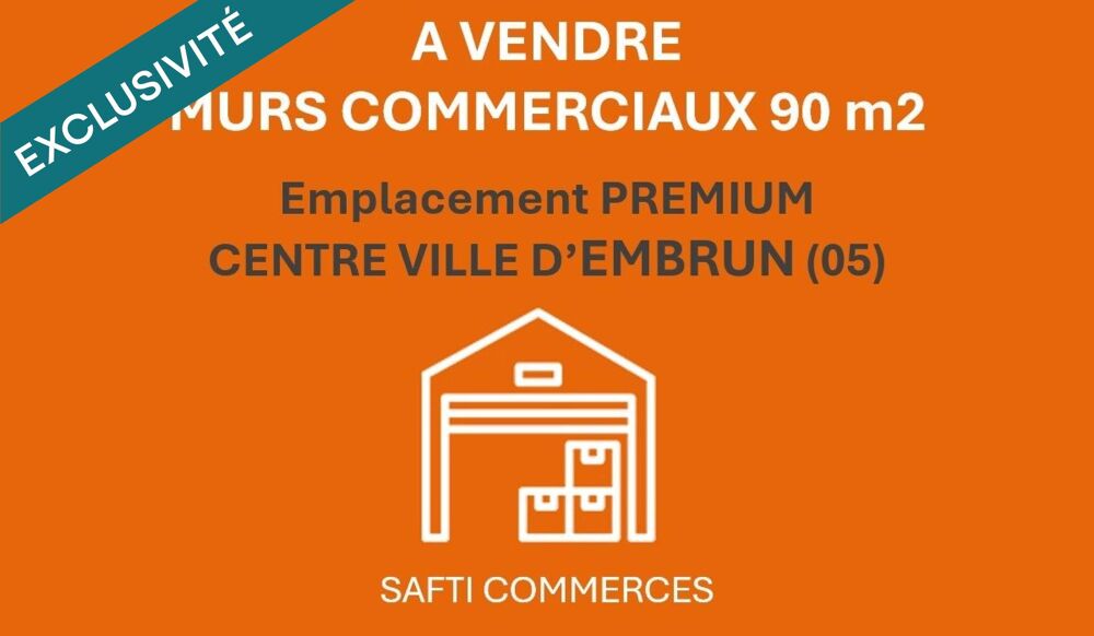   À VENDRE – MURS COMMERCIAUX - EMPLACEMENT PREMIUM À EMBRUN 