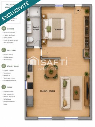  Appartement à vendre 2 pièces 54 m²