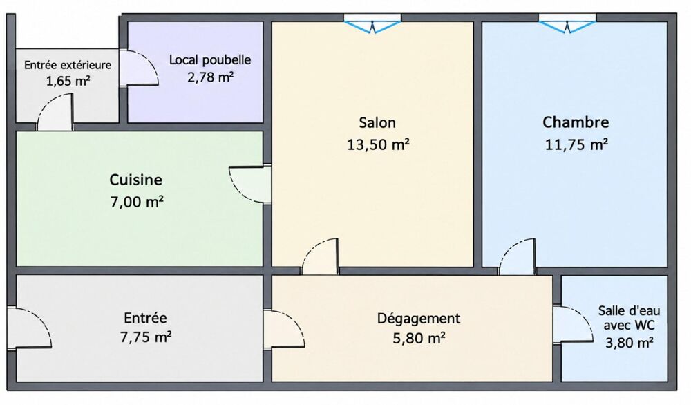 Vente Appartement Appartement à rénover 50 m2 La Rochelle La rochelle