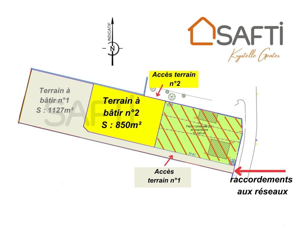 Vente Terrain Terrain constructible de 850m² hors lotissement Damparis