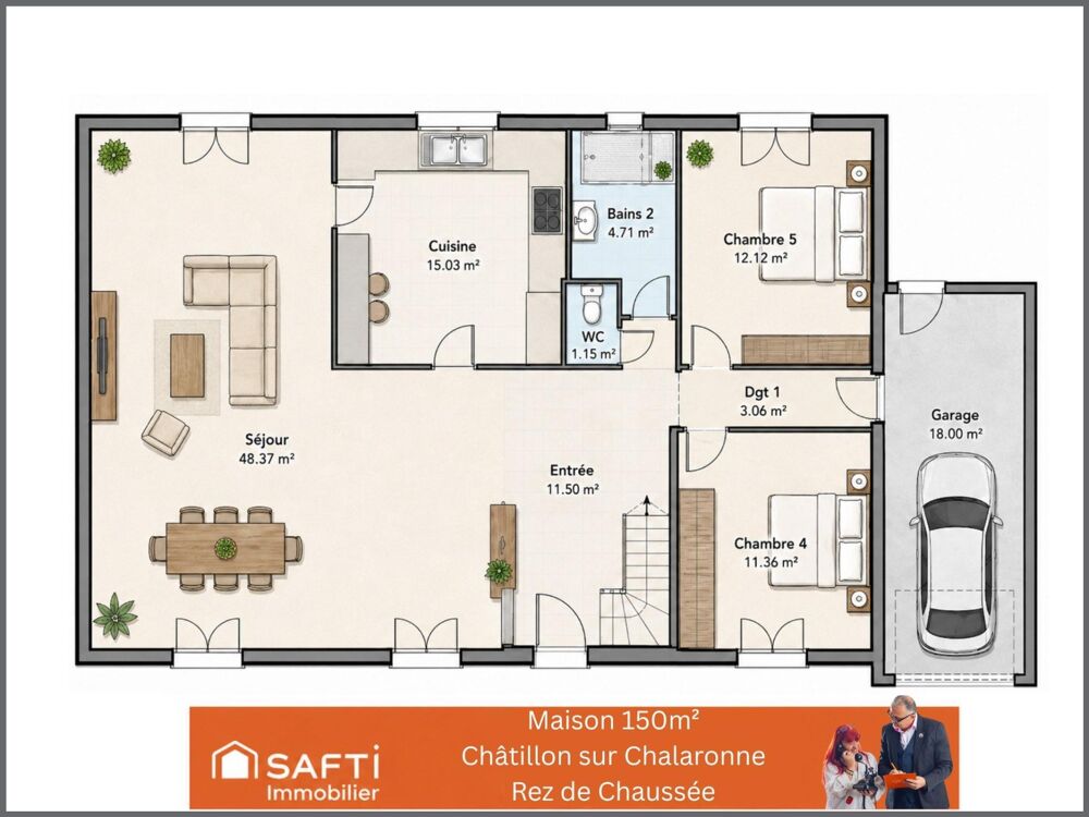 Vente Maison L'espace où grandissent les souvenirs Chatillon-sur-chalaronne