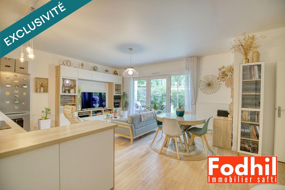 Appartement 3 pièces 66 m² avec terrasses- jardin de 70 m² et un parking.