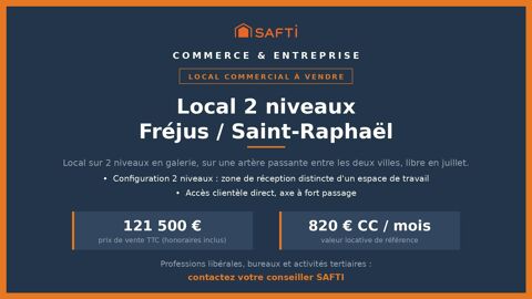 Local 2 niveaux, galerie Fr&eacute;jus/Saint-Rapha&euml;l 60m2 120000 83600 Frejus
