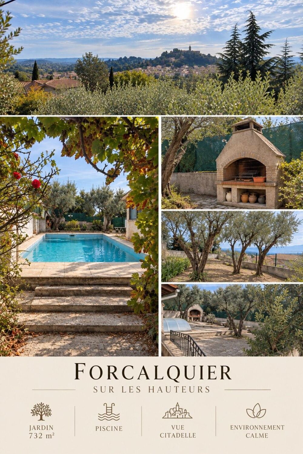 Vente Maison Maison vue Citadelle, piscine, jardin, studio Forcalquier