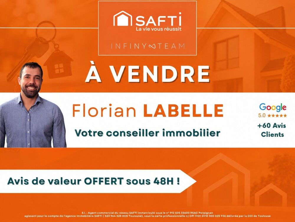 Villa F5 de 112 m² avec garage et piscine