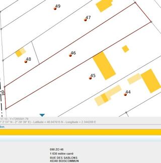  Terrain � vendre 1630 m�