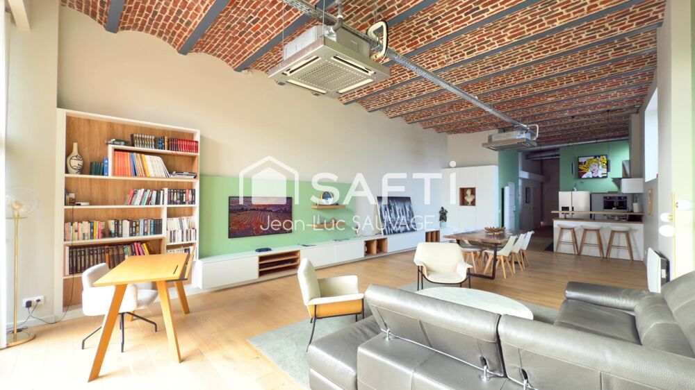 Vente Appartement Loft 138 m2 Limite Mouvaux-3 ch. + terrasse  + Pkg Tourcoing