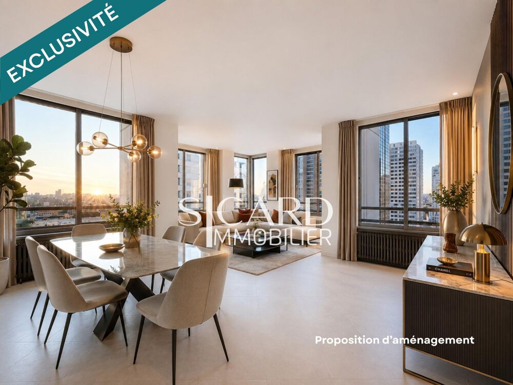 Vente Appartement Appartement rénové, étage élevé, vue Seine - Paris 15 Paris 15