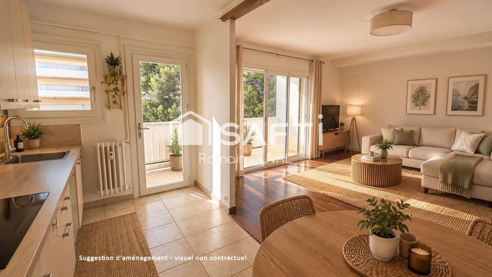 Vente Appartement T4 lumineux avec aperçu mer à La Sérinette Toulon