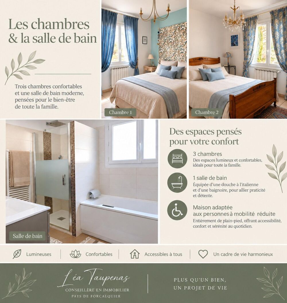 Vente Maison maison plain pied avec piscine proche forcalquier Mane