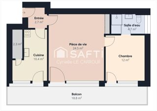  Appartement à vendre 2 pièces 57 m²