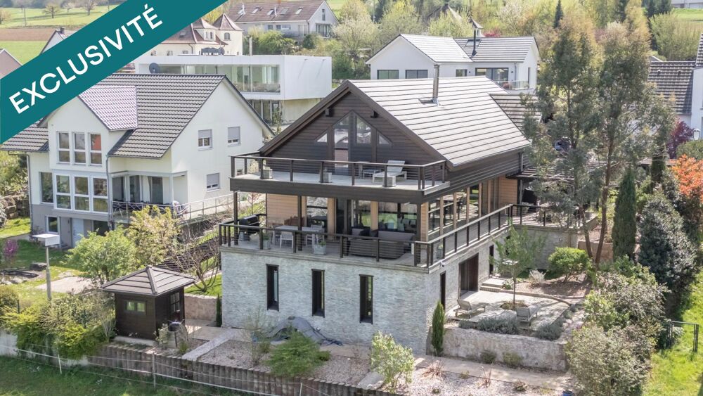 Villa contemporaine dinspiration chalet avec piscine intérieure  Aux portes de Bâle