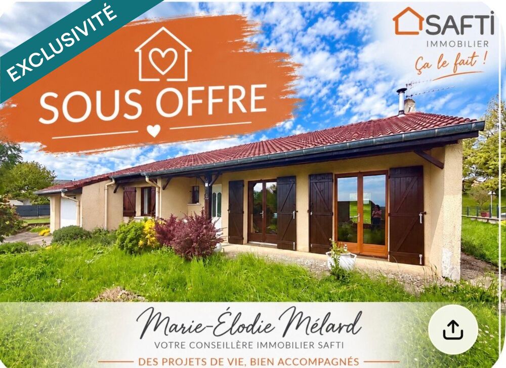 Plain-pied 3 chambres avec grand terrain de 10,71 ares  Villers-la-Chèvre  Secteur frontalier