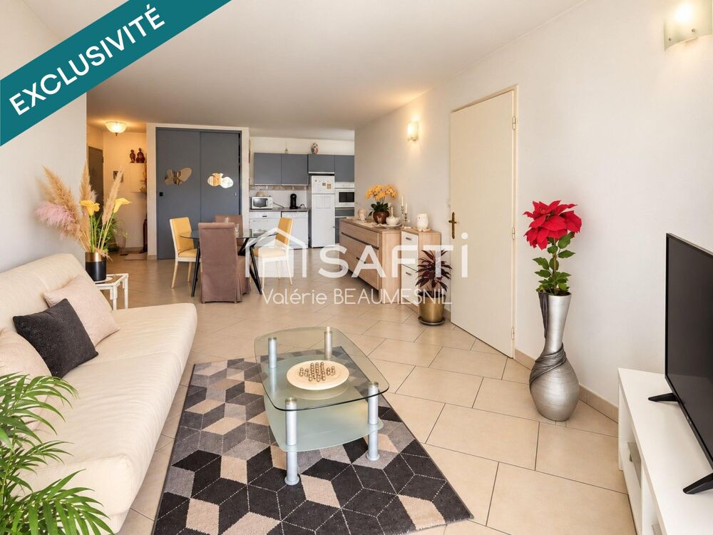 Vente Appartement À Fréjus, un 3 pièces où tout est prévu pour vous simplifier la vie : climatisation, deux loggias, stationnements et garage-cave Frejus