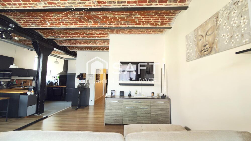 Vente Appartement Loft avec cachet 106 m2 - 2 ch - Balcon -  parking Tourcoing