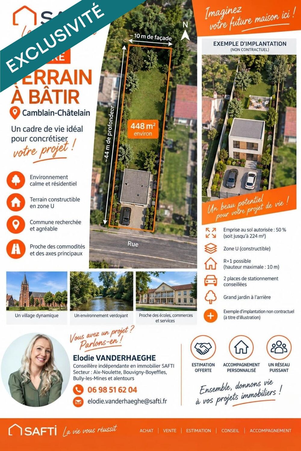 Vente Terrain Terrain constructible non viabilisé Camblain-chatelain