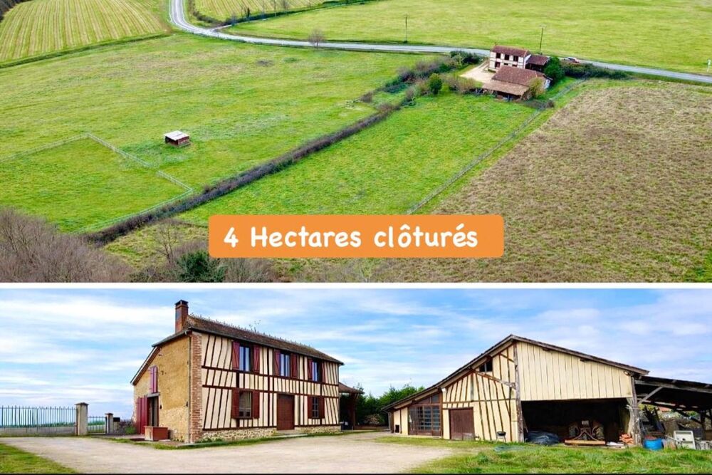 Vente Maison FERME TRADITIONNELLE PIERRE/COLOMBAGE AVEC GRAND TERRAIN CLOS Nogaro