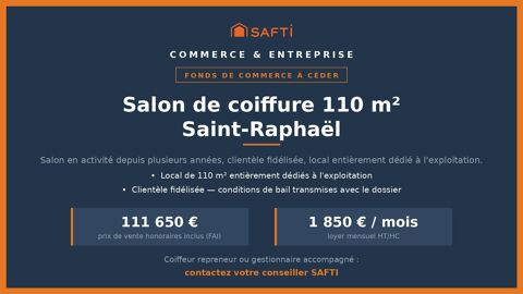Salon de coiffure - 110 m&sup2; - Saint-Rapha&euml;l 110000 83700 Saint-raphael