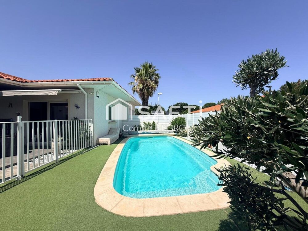 Vente Maison PERPIGNAN,SECTEUR CATALUNYA, MAISON 4 FACES PLAIN PIED, EXTERIEUR ARBORE, PISCINE Perpignan