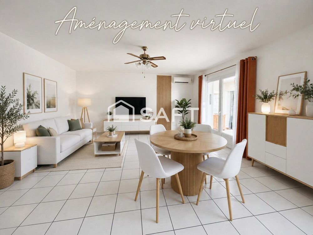 Maison plain-pied avec garage sur terrain de 380m2