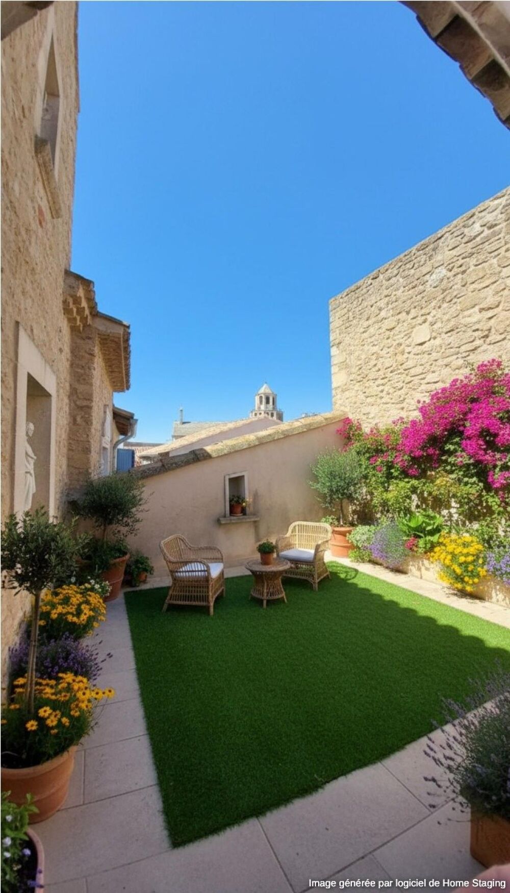 Le Thor, toit-terrasse et garage au coeur du village