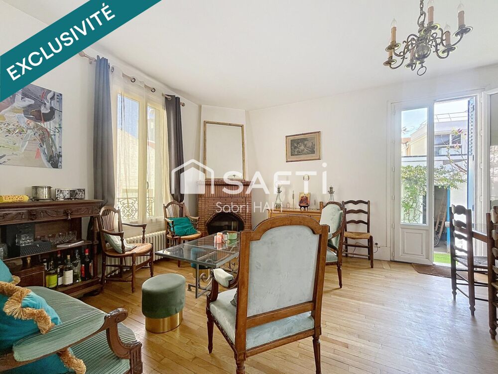 Vente Maison Maison - Courbevoie République - 3 chambres  Charme de l'ancien, Cheminée, grand Garage, triple éxposition. Courbevoie