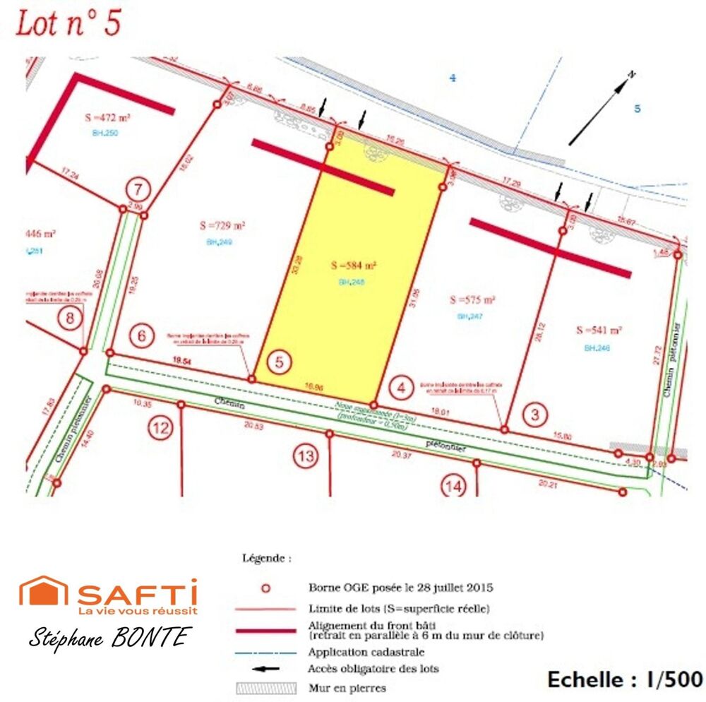 Vente Terrain Terrain de 584 m² viabilisée (lot 5) – Le Puy Le puy-en-velay