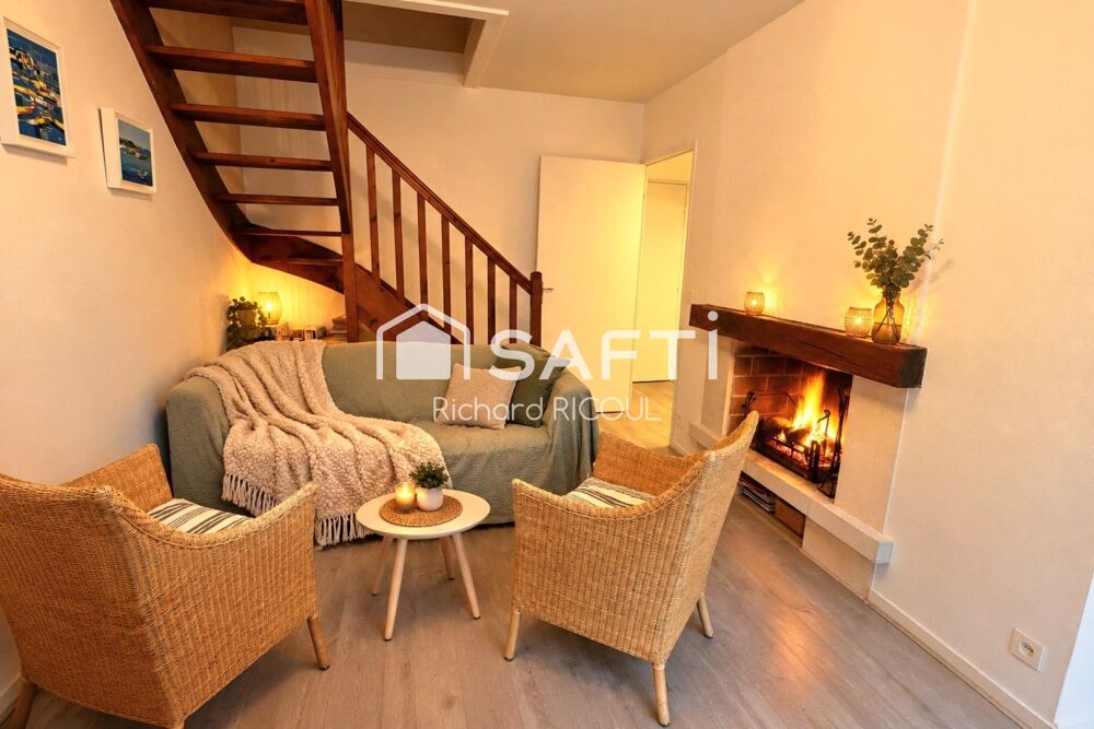 Vente Appartement Dans l'éventail. Duplex 53m² - Cheminée - Plage 9' à pied - 2 ch, 2 sdb. Cabourg