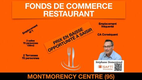 Très grand restaurant sur Montmorency centre 449000 95160 Montmorency