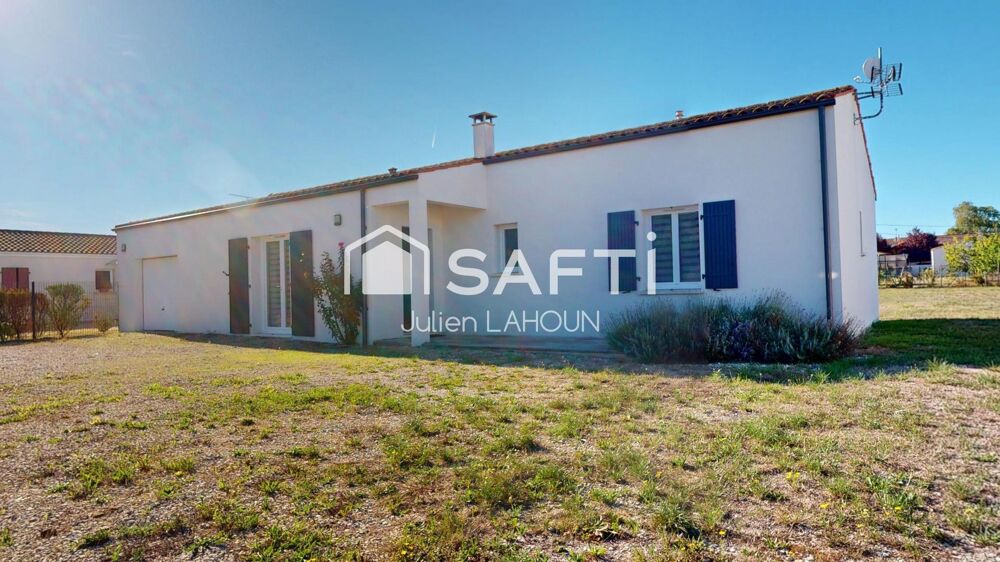 Vente Maison Maison plain-pied 98 m² – 3 chambres – Terrain – Garage Germignac