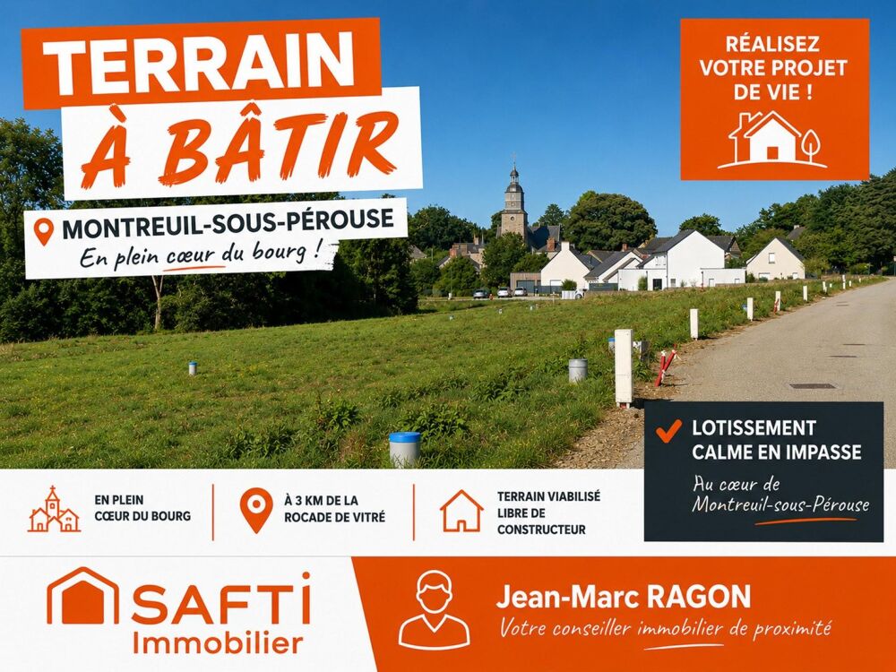 Vente Terrain Terrain constructible de 486 m² Montreuil-sous-perouse