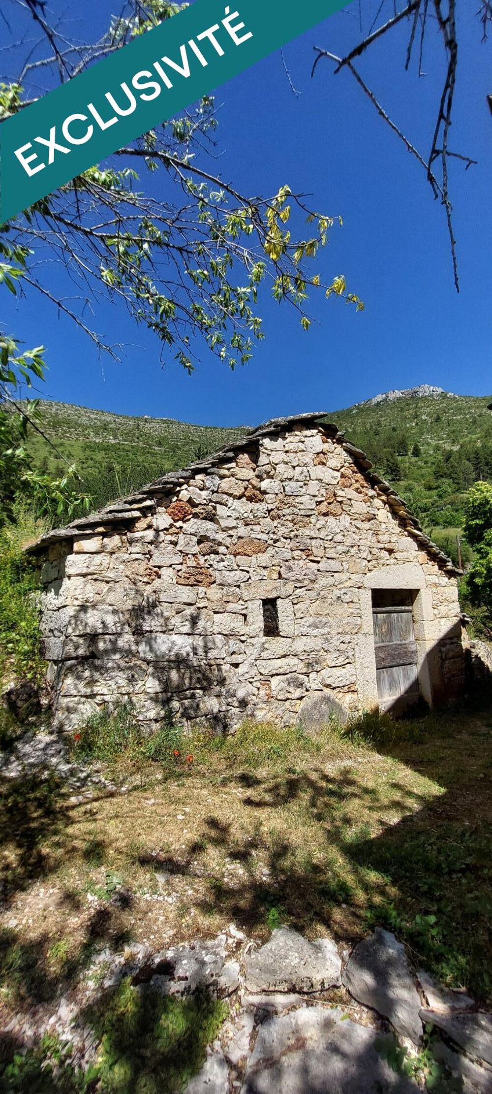 Vente Terrain -A VENDRE- PRADES 48210 St Enimie TERRAIN CONSTRUCTIBLE non viabilisé de 3265m2 108 000€ Gorges du tarn causses