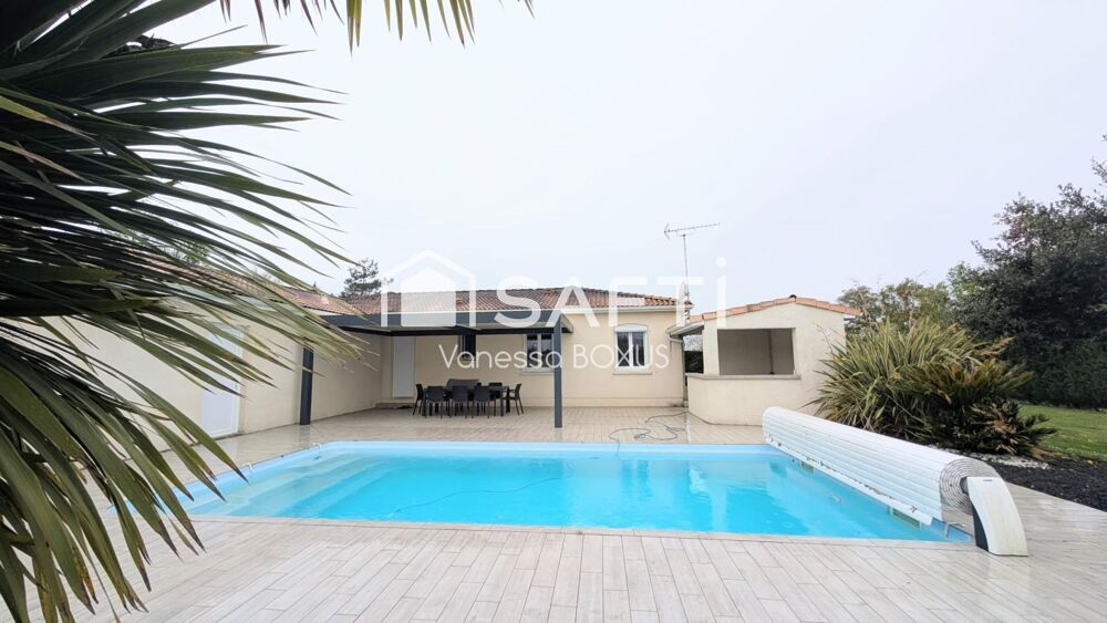 Maison de plain pied à Marcellus avec piscine, panneau photovoltaïque et appartement