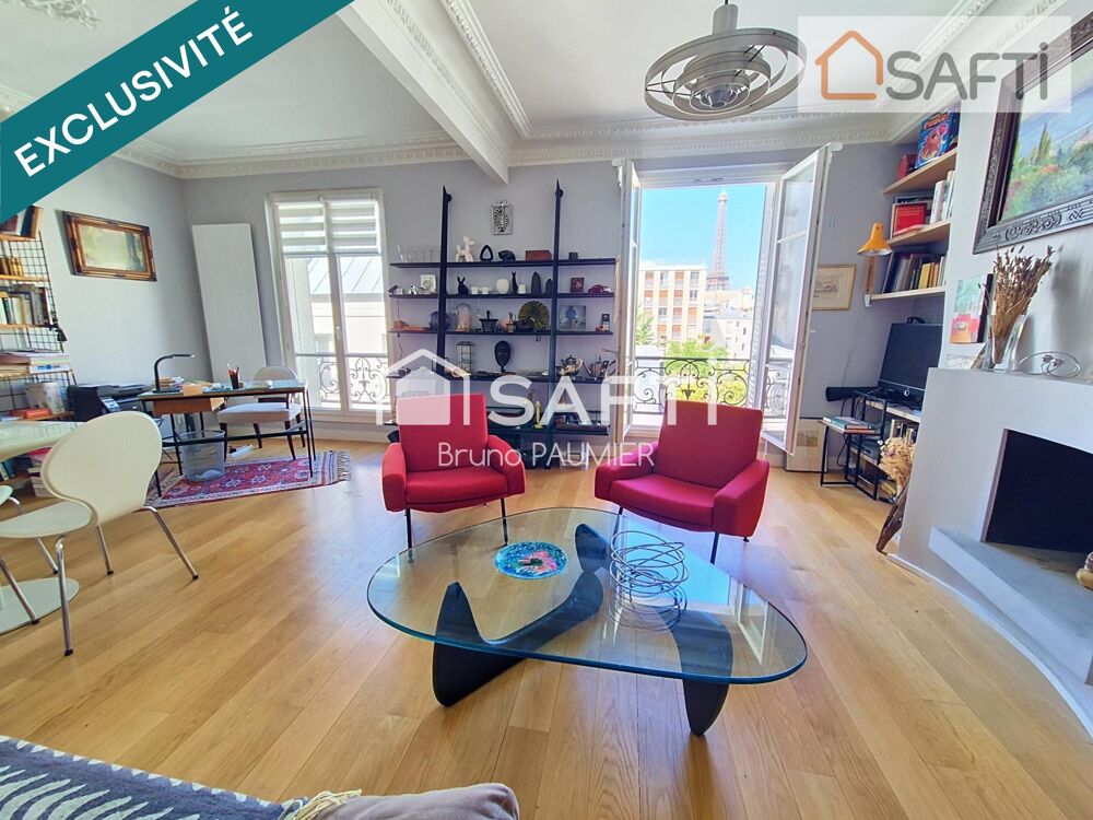 Vente Appartement Gros Caillou - 4ème étage sur 5 - Vue Tour Eiffel. Paris 7