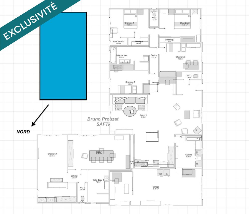 Superbe maison de plain-pied, suite parentale 30m2
