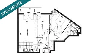  Appartement  vendre 3 pices 60 m