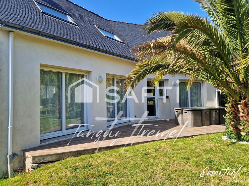 LANVAUDAN  Maison familiale sans travaux avec vie de plain-pied et sous-sol complet