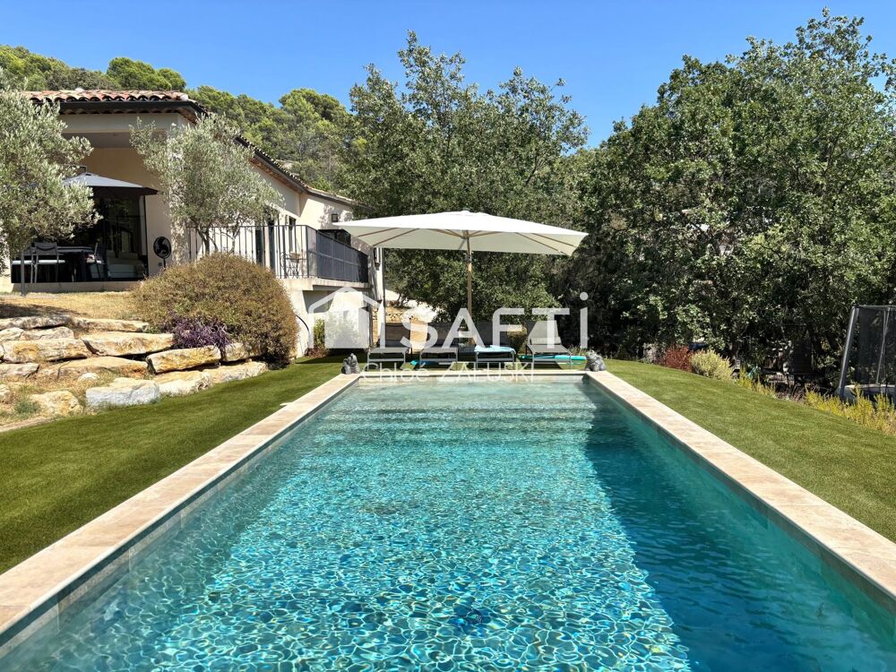 Vente Maison Lorgues – Maison contemporaine de plain-pied, piscine et cadre naturel privilégié Lorgues
