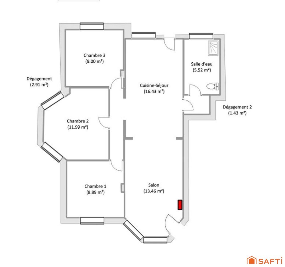 Vente Appartement Appartement 4 Pièces 70m2 Fort-mahon-plage